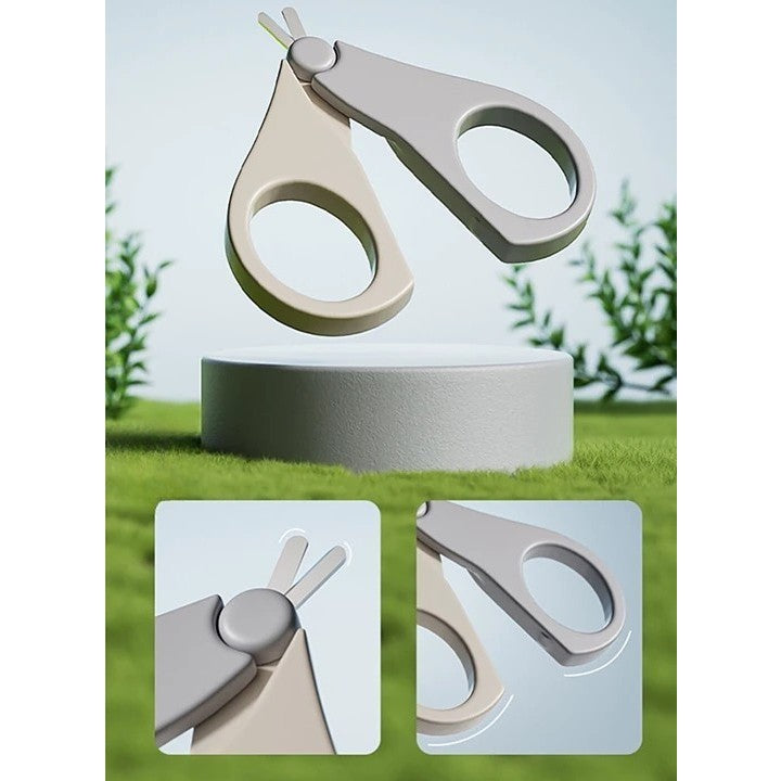 Set 4in1 de Ingrijire Unghii pentru Bebelusi, Vivimall, Cutie de Depozitare Dinozaur Transparent, 0-6 Ani, 11.5 x 9 x 3 cm, Bej