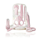 Set 4in1 de Ingrijire Unghii pentru Bebelusi, Flippy, Cutie de Depozitare Texturata, 0-6 Ani, 13.6x8x2 cm, Roz