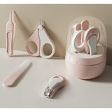 Set 4in1 de Ingrijire Unghii pentru Bebelusi, Vivimall, Cutie de Depozitare Tip Borcan, 0-6 Ani, 10 x 7 x 6 cm, Roz