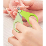 Set 4in1 de Ingrijire Unghii pentru Bebelusi, Vivimall, Cutie de Depozitare Transparenta, 0-6 Ani, 13.6x8x2 cm, Verde