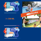 Set 4x Pistol cu Apa pentru Copii, Vivimall, 6ani+, Multicolor, 2x 550 ML +  2x 300 ML - vivimall.ro