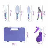 Set 5 Accesorii Pentru Gradinarit Geanta Depozitare Inclusa, Otel Inoxidabil, Verde - vivimall.ro
