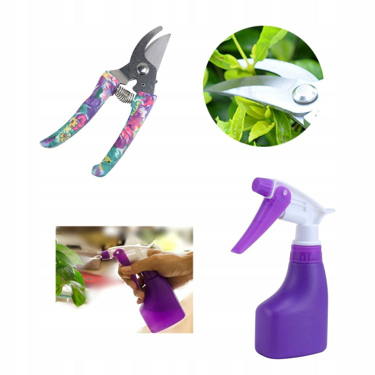 Set 5 Accesorii Pentru Gradinarit Geanta Depozitare Inclusa, Otel Inoxidabil, Verde - vivimall.ro