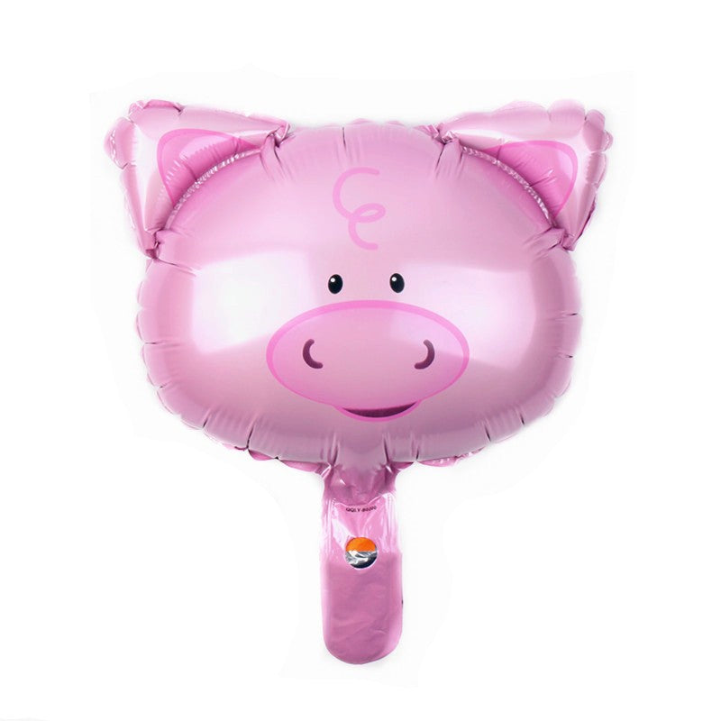 Set 5 Baloane Folie Metalizata, Flippy, Figurine Animale Domestice, 30 cm, Ambalaj Individual, Pai inclus, Umflare cu Aer sau Heliu, Multicolor