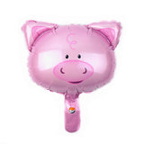 Set 5 Baloane Folie Metalizata, Flippy, Figurine Animale Domestice, 30 cm, Ambalaj Individual, Pai inclus, Umflare cu Aer sau Heliu, Multicolor