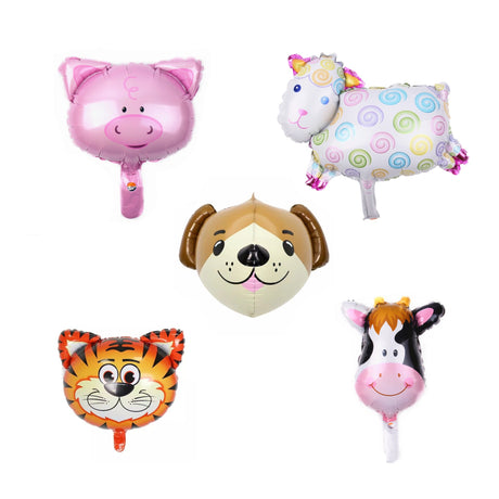 Set 5 Baloane Folie Metalizata, Figurine Animale Domestice, 30 Cm, Ambalaj Individual, Pai Inclus, Umflare Cu Aer Sau Heliu - vivimall.ro
