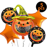 Set 5 Baloane Dovleac Halloween | PumpkinParty