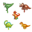 Set 5 Baloane Folie Metalizata, Figurine Dinozauri, 30 Cm, Ambalaj Individual, Pai Inclus, Umflare Cu Aer Sau Heliu - vivimall.ro