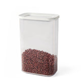 Set 5 Cutii De Depozitare Alimente, Capac Alb, Din Abs+Silicon, 23 X 15 X 27 Cm, Transparent - vivimall.ro