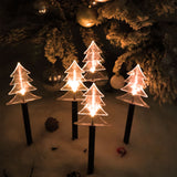 Set 5 Lampi Solare Led De Exterior Tip Brad Pentru Gradina 37 Cm