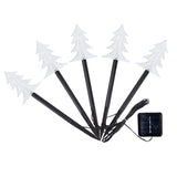 Set 5 Lampi Solare Led De Exterior Tip Brad Pentru Gradina 37 Cm