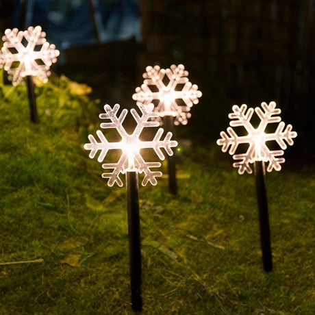 Set 5 Lampi Solare Led De Exterior Tip Fulg Pentru Gradina 35.5 Cm