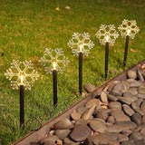 Set 5 Lampi solare LED de exterior Tip Fulg pentru gradina Vivimall, 35.5 cm, Alb Cald - vivimall.ro