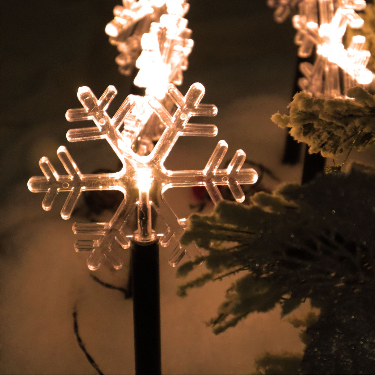 Set 5 Lampi Solare Led De Exterior Tip Fulg Pentru Gradina 35.5 Cm