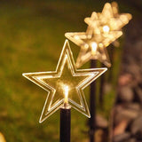 Set 5 Lampi Solare Led De Exterior Tip Stea Pentru Gradina 35.5 Cm