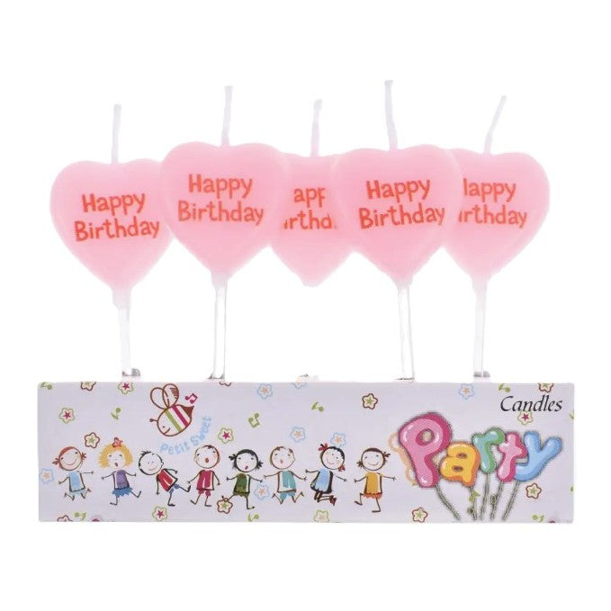Set 5 Lumanari De Tort, Text Happy Birthday, Din Ceara