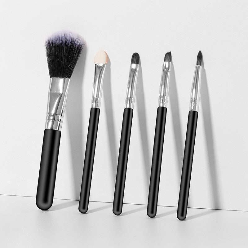 Set 5 Pensule De Machiaj, De Voiaj, Pentru Fard Si Pudra, Din Par Sintetic - vivimall.ro