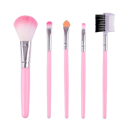 Set 5 Pensule De Machiaj, De Voiaj, Pentru Fard Si Pudra, Din Par Sintetic - vivimall.ro