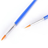 Set 5 Pensule Multifunctionale, Vivimall, pentru Pictura pe Fata, Varf Ascutit, 17.5 cm, Albastru - vivimall.ro