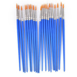 Set 5 Pensule Multifunctionale, Vivimall, pentru Pictura pe Fata, Varf Ascutit, 17.5 cm, Albastru - vivimall.ro
