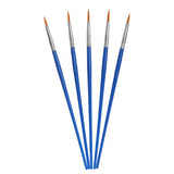 Set 5 Pensule Multifunctionale, Vivimall, pentru Pictura pe Fata, Varf Ascutit, 17.5 cm, Albastru - vivimall.ro