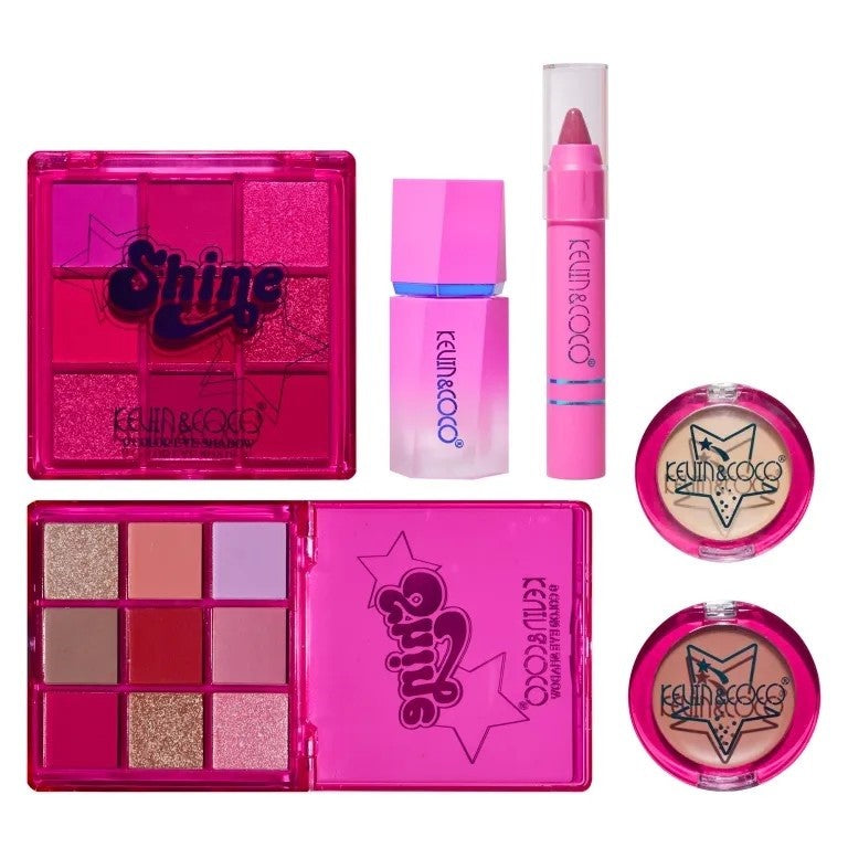 Set 5 Produse De Machiaj, Kevin & Coco, Shine Girl, 18 X 15.8 X 3.5 Cm - vivimall.ro