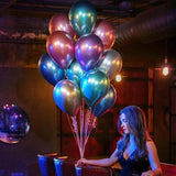 Set 50 Baloane Din Latex Chrome, 23 Cm, 2.2 G - vivimall.ro