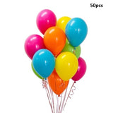 Set 50 Baloane din Latex Metalizate, Vivimall, Model Party, 30 cm, Multicolore, 2.4 g