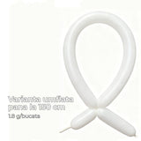 Baloane de modelaj albe Flippy din latex, extensie până la 150 cm, detaliu textură material