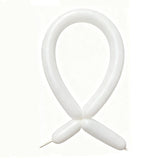 Set 50 baloane de modelaj Flippy din latex alb, dimensiuni 30×1,5 cm, vedere frontală produs