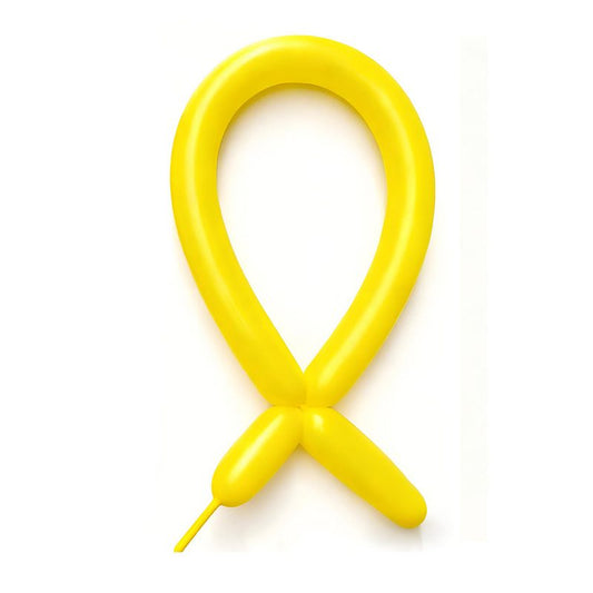 Baloane de Modelaj, Flippy, Set 50 bucati, Model Standard, din Latex, 30 x 1.5 cm, 1.8 g per unitate, pana la 150 cm, Galben - vivimall.ro