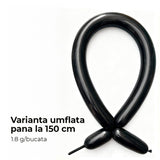 Baloane de Modelaj, Flippy, Set 50 bucati, Model Standard, din Latex, 30 x 1.5 cm, 1.8 g per unitate, pana la 150 cm, Negru - vivimall.ro