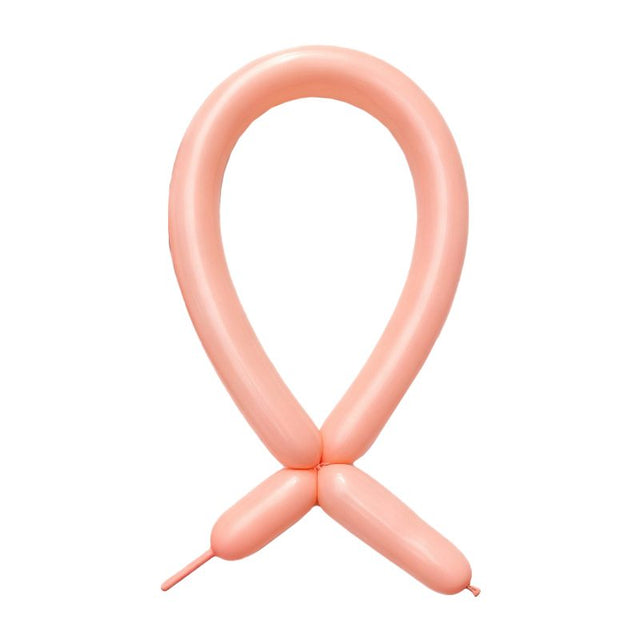 Baloane de modelaj Flippy din latex portocaliu, set 50 bucăți, 30 cm, vedere frontală ambalaj
