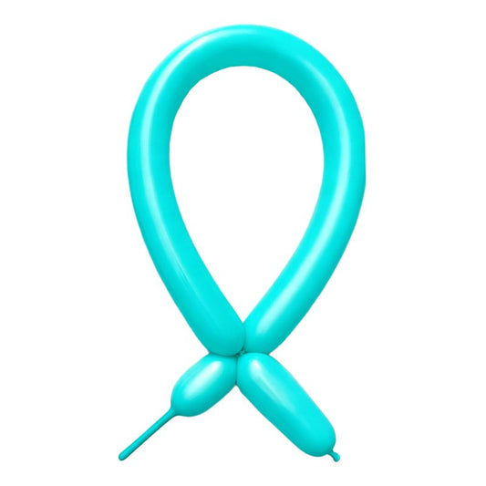 Baloane de Modelaj, Flippy, Set 50 bucati, Model Standard, din Latex, 30 x 1.5 cm, 1.8 g per unitate, pana la 150 cm, Albastru Tiffany - vivimall.ro