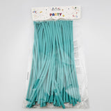 Set 50 baloane de modelaj Flippy din latex albastru Tiffany, ambalaj și conținut complet