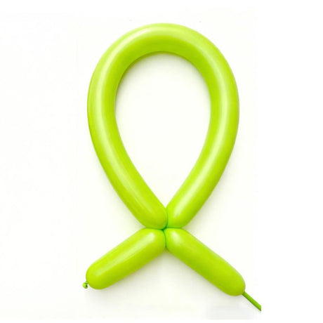 Baloane de modelaj Flippy verde deschis, set 50 bucăți din latex, vedere de ansamblu a ambalajului