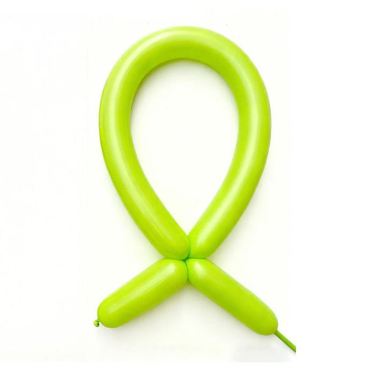 Baloane de Modelaj, Flippy, Set 50 bucati, Model Standard, din Latex, 30 x 1.5 cm, 1.8 g per unitate, pana la 150 cm, Verde deschis - vivimall.ro