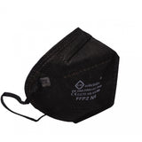 Set 50 bucati Masca de protectie faciala, Flippy, de unica folosinta pentru adulti, FFP2, KN95 CE 0370, 5 straturi, nesterila, ambalaj individual, Negru - vivimall.ro