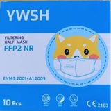 Set 50 bucati Masca de protectie faciala pentru copii, Flippy®️, de unica folosinta, FFP2 CE 2163, 5 straturi, nesterila, ambalaj individual, Copii, Alb - vivimall.ro