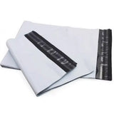 Set 500 Pungi Curierat, 350x400x40mm, Grosime 50 Microni, Banda Adeziva pentru Sigilare, Alb la Exterior, Negru la Interior - vivimall.ro