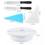 Set 55 Piese Ustensile pentru Ornare Prajituri, Vivimall, din Plastic si Otel Inoxidabil, Multicolor - vivimall.ro