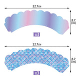 Set 6 Accesorii pentru Prajituri Sirena, Vivimall, Colectia Mermaid, 22.7 x 8.7 cm, Multicolor - vivimall.ro