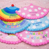 Set 6 Coifuri Birthday Boy, Vivimall, pentru Petrecere, Tematica Aniversare, Model cu Buline, Albastru - vivimall.ro