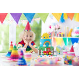 Set 6 Coifuri, Vivimall, Petrecere Copii, din Carton, 24 x 13.5 cm, Model cu Buline si Dungi, Multicolor - vivimall.ro