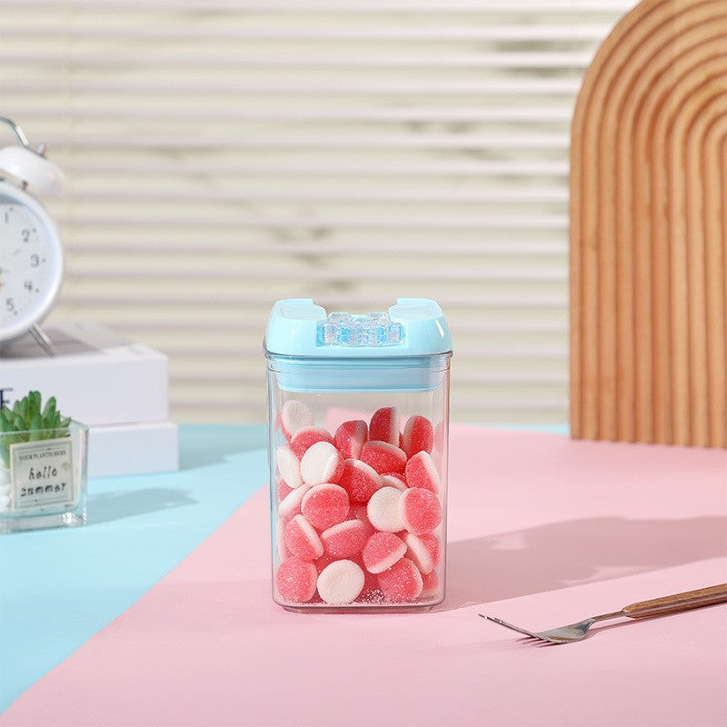 Set 6 Cutii De Depozitare Alimente, 2 X 500Ml, 2 X 800Ml, 2 X 1200Ml, Capac Albastru, Din Pp+Pet, Inchidere Ermetica, Transparent - vivimall.ro