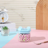 Set 6 Cutii de Depozitare Alimente, Vivimall, 2 x 500ml, 2 x 800ml, 2 x 1200ml, Capac Albastru, din PP+PET, Inchidere Ermetica, Transparent - vivimall.ro