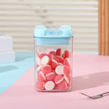 Set 6 Cutii De Depozitare Alimente, 2 X 500Ml, 2 X 800Ml, 2 X 1200Ml, Capac Albastru, Din Pp+Pet, Inchidere Ermetica, Transparent - vivimall.ro