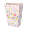 Set 6 Cutii de PopCorn, Vivimall, Model Happy Everyday, 17 x 15 cm, Multicolor - vivimall.ro