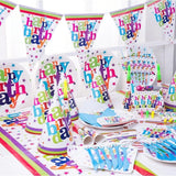 Set 10 Stegulete Tip Banner Happy Birthday | PartyJoy - vivimall.ro