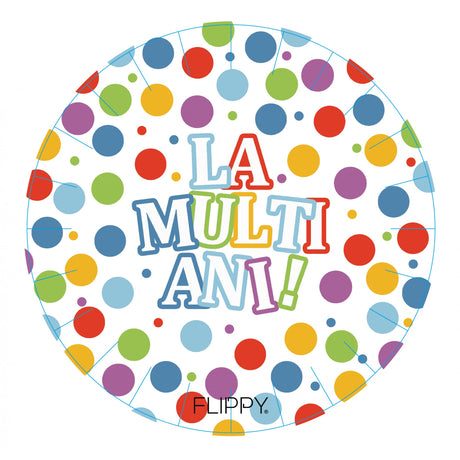 Set 6 Farfurii De Unica Folosinta, Colectia La Multi Ani , 30 Cm, Din Carton Laminat - vivimall.ro